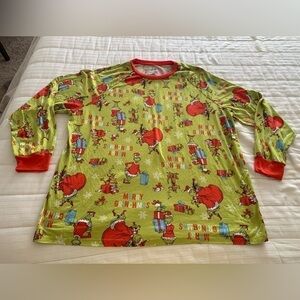 The Grinch Christmas Top Pajama Sweatshirt Red Green 2Extra Large